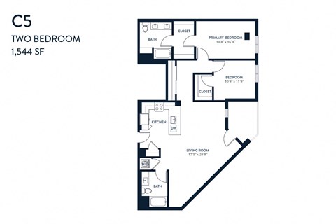 Two Bedroom C5 1544 SF - Resa Long Beach